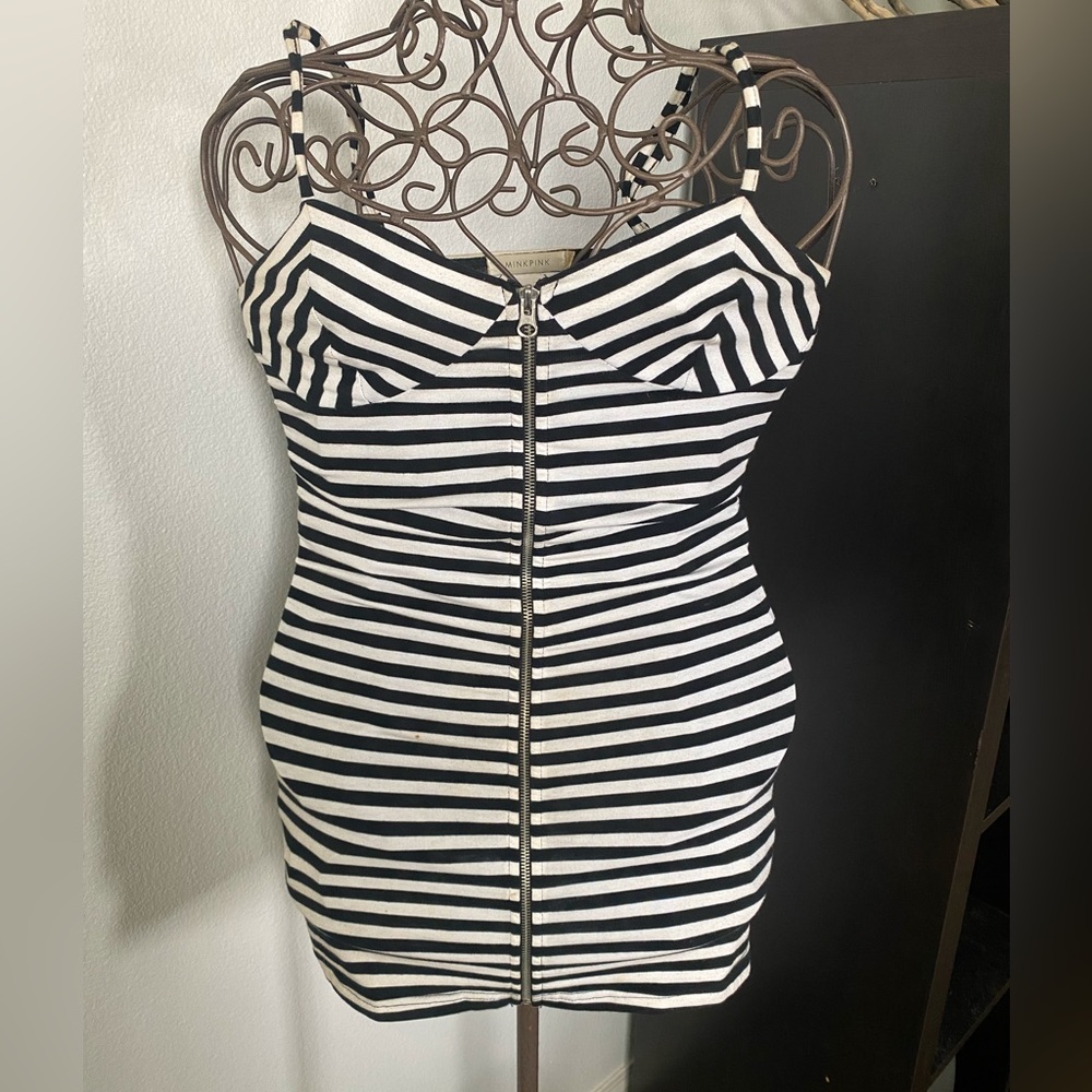 MINKPINK Long Tank/Mini Stripe Dress. Small